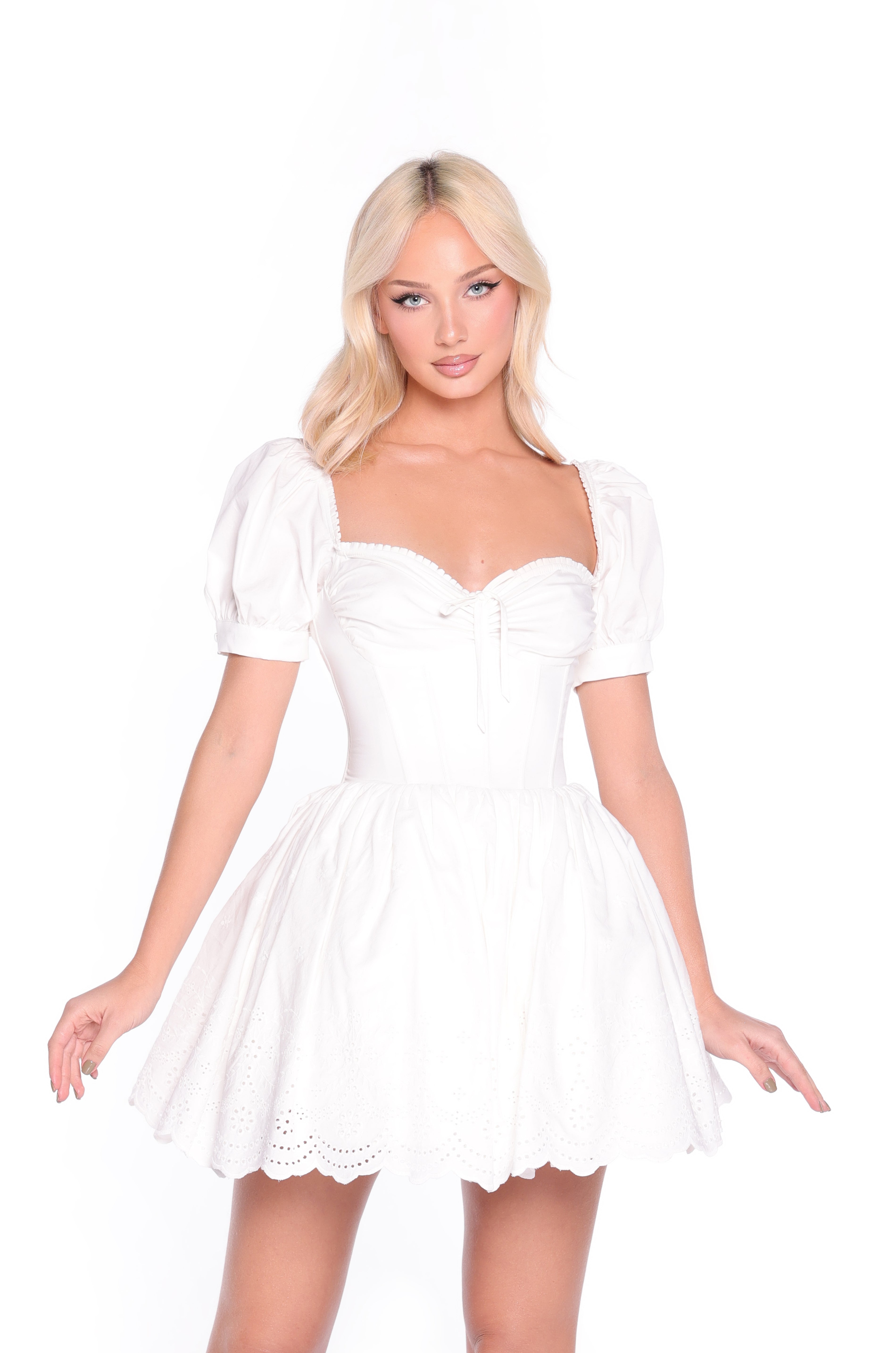 CELINE White Mini Dress