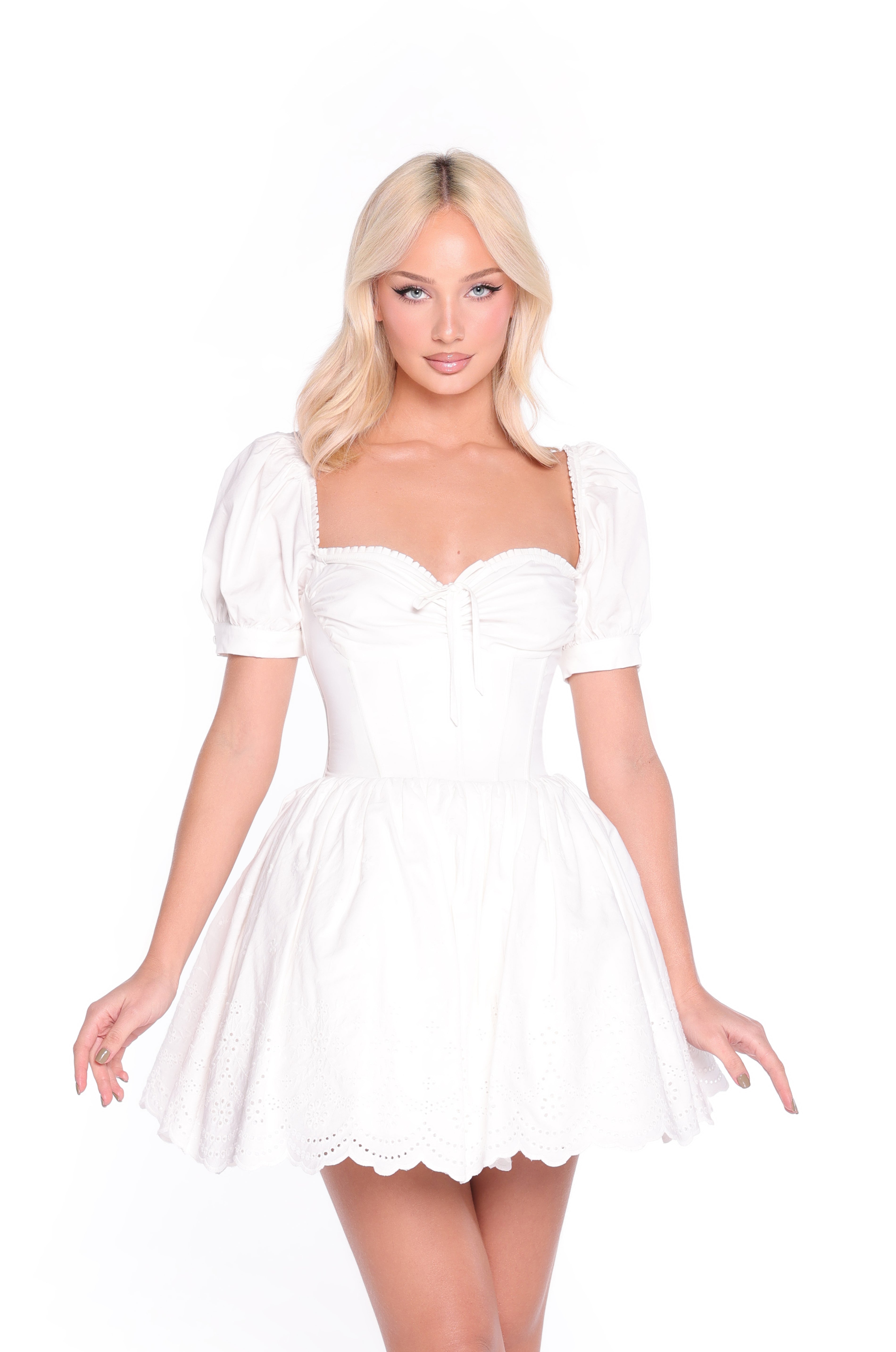 CELINE White Mini Dress