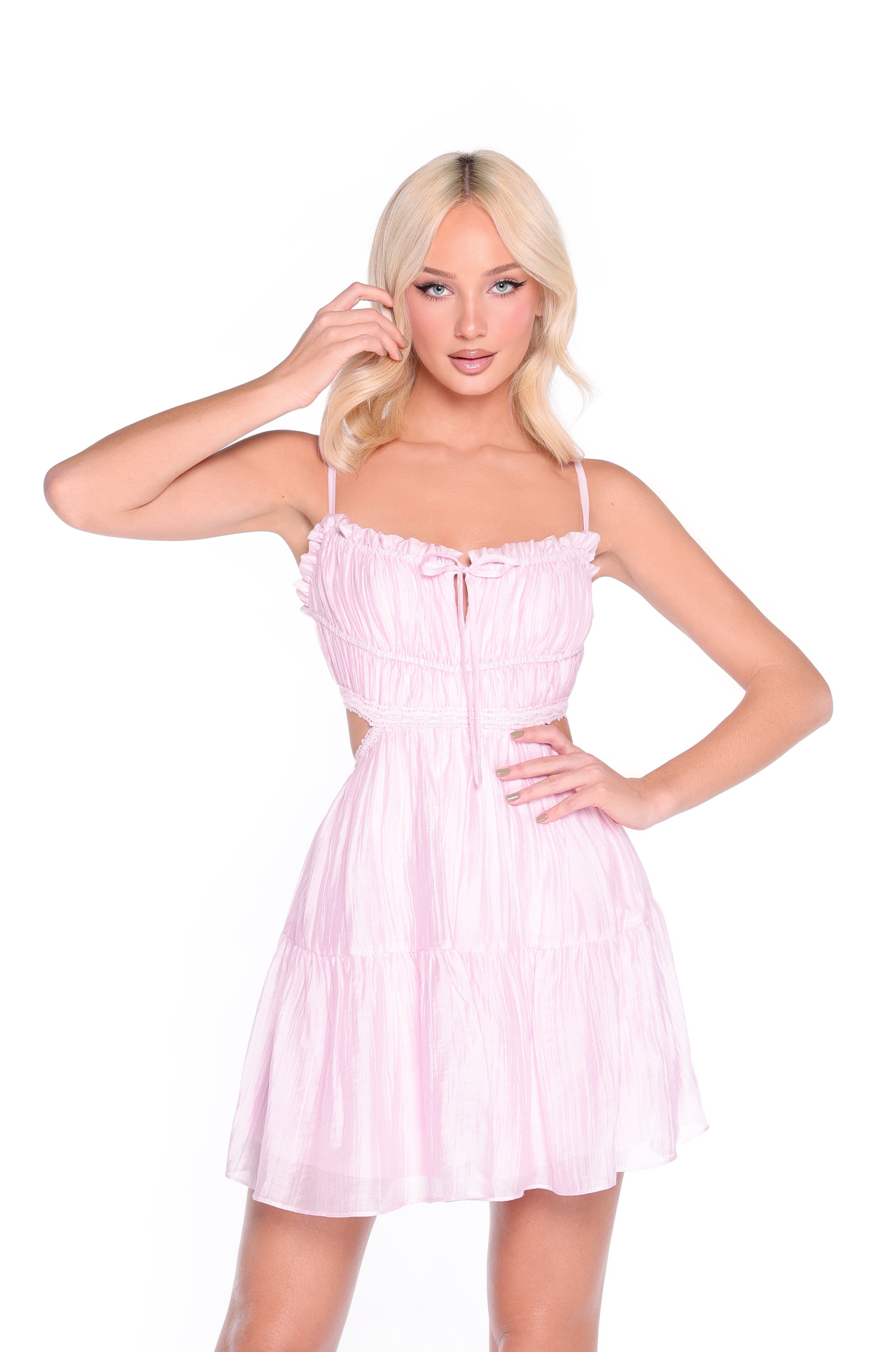ELARA Pink Mini Dress