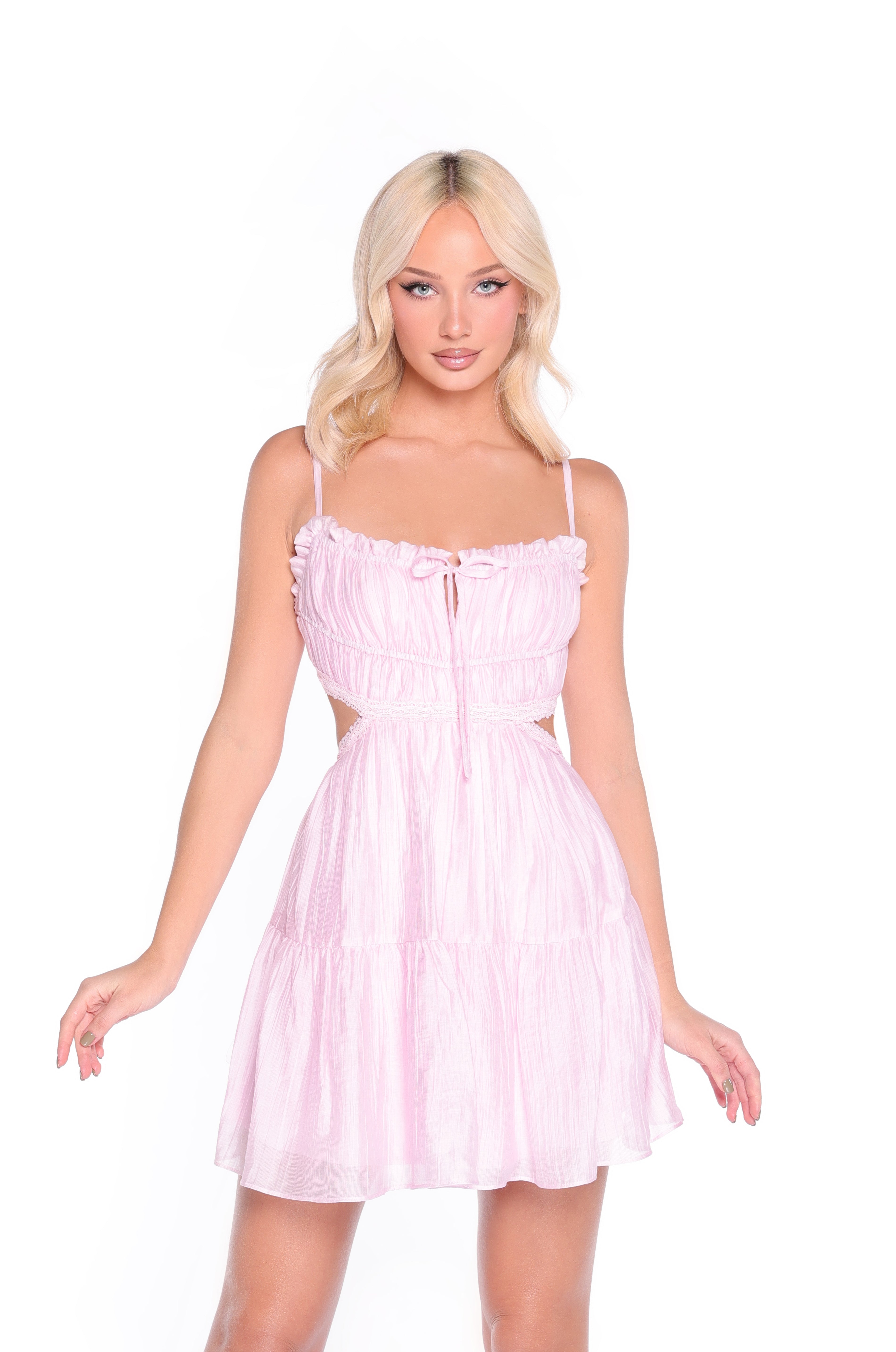 ELARA Pink Mini Dress