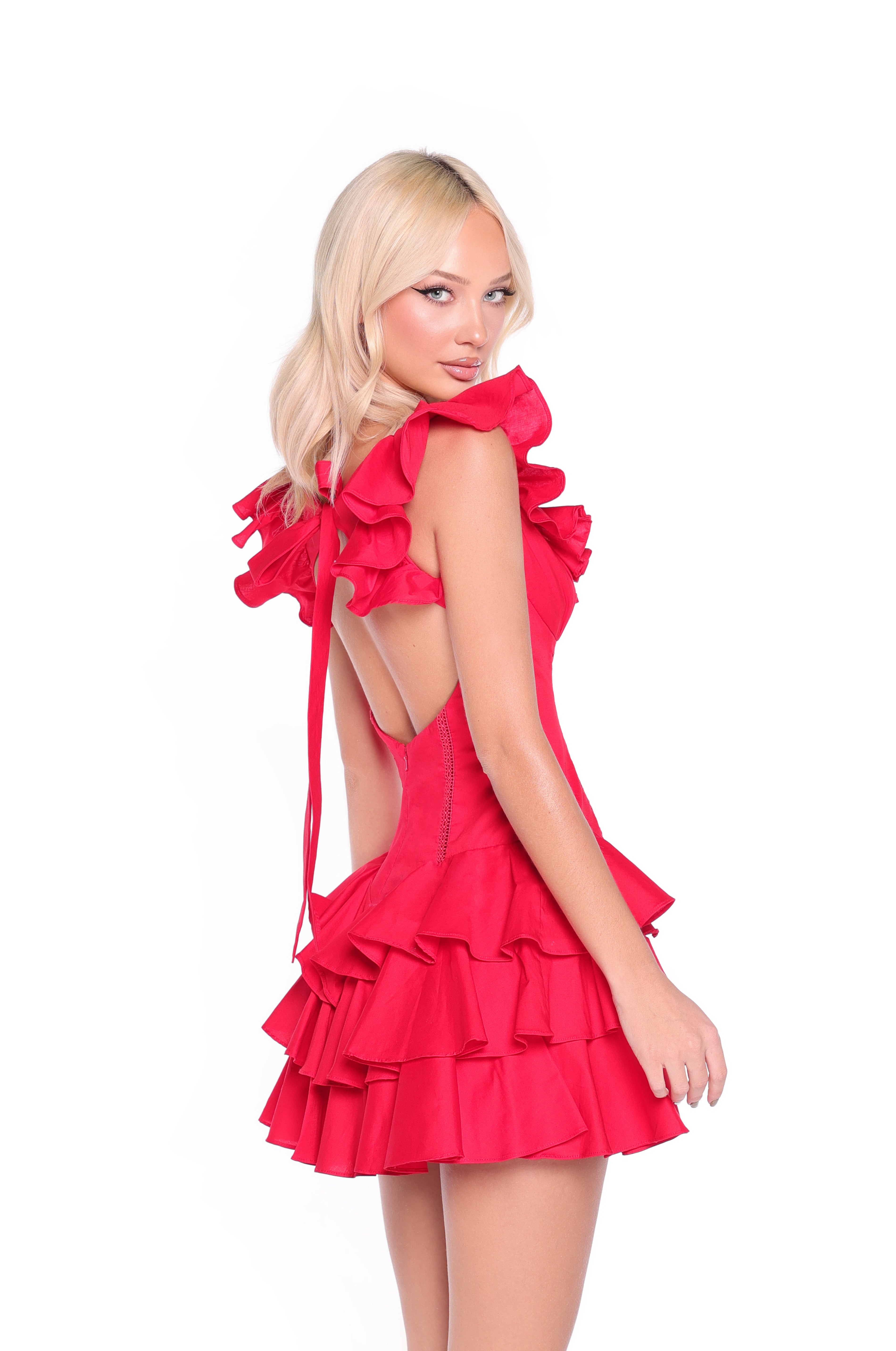 MARILYN Scarlet Red Mini Dress