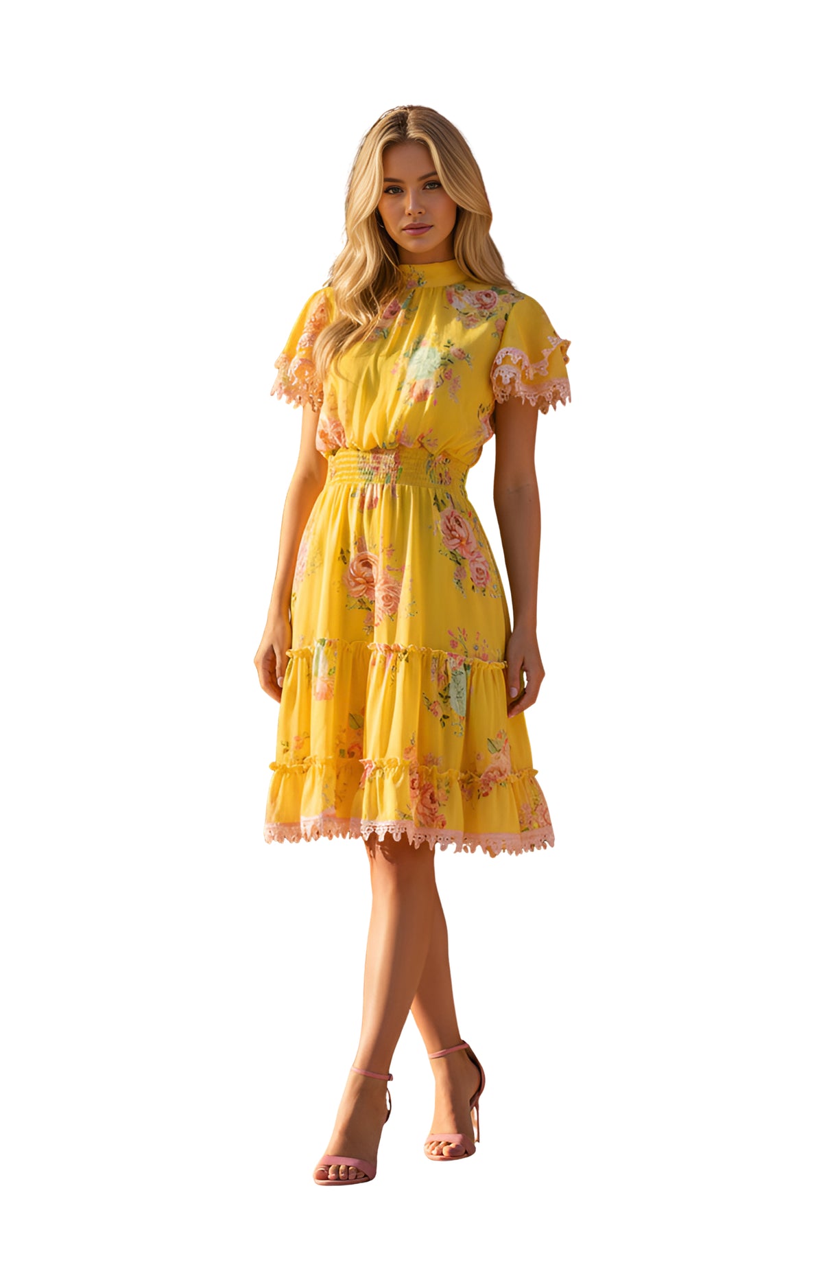 MAYA Sunshine Yellow Mini Dress