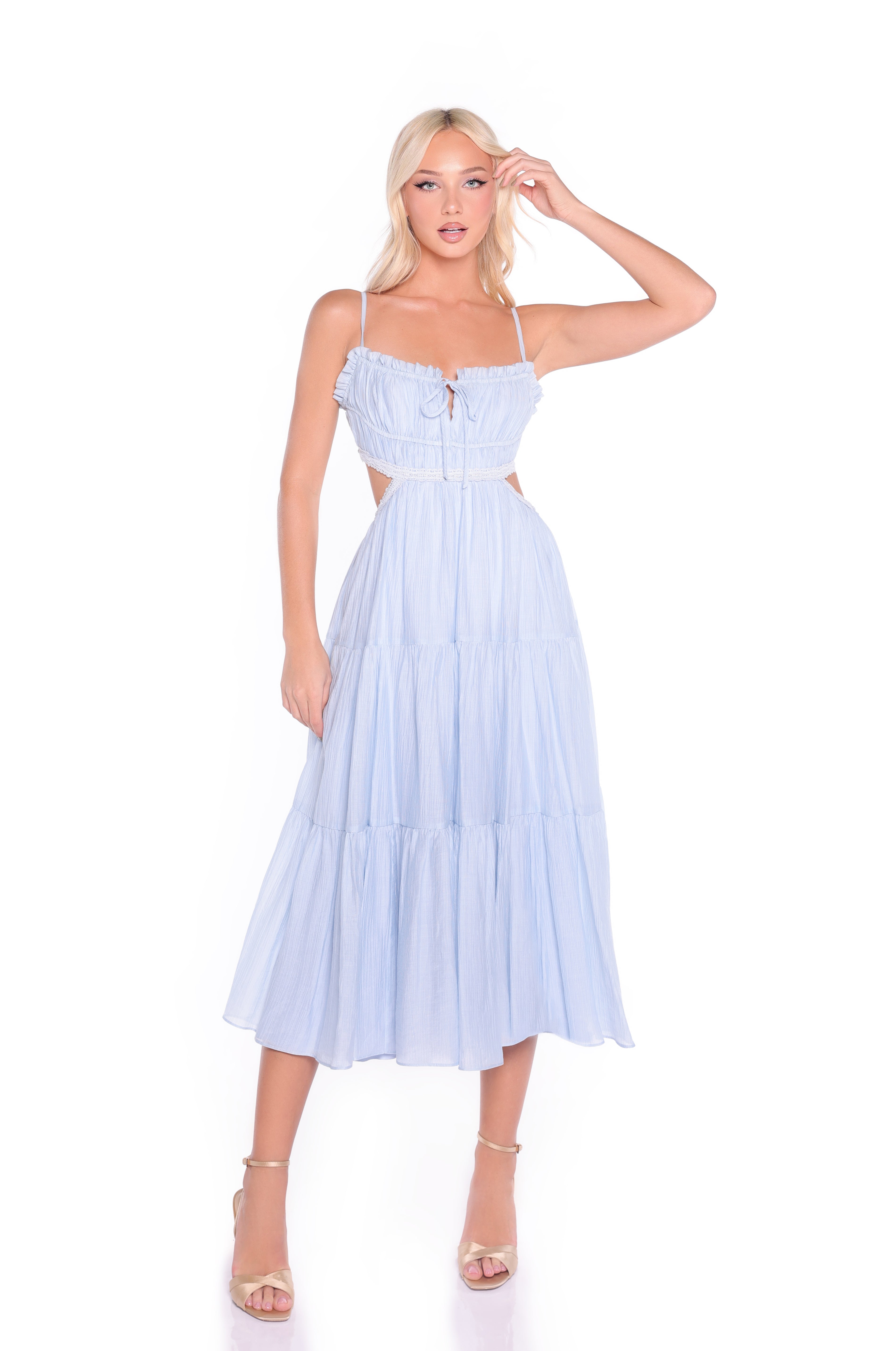 SEREN Light Blue Midi Dress