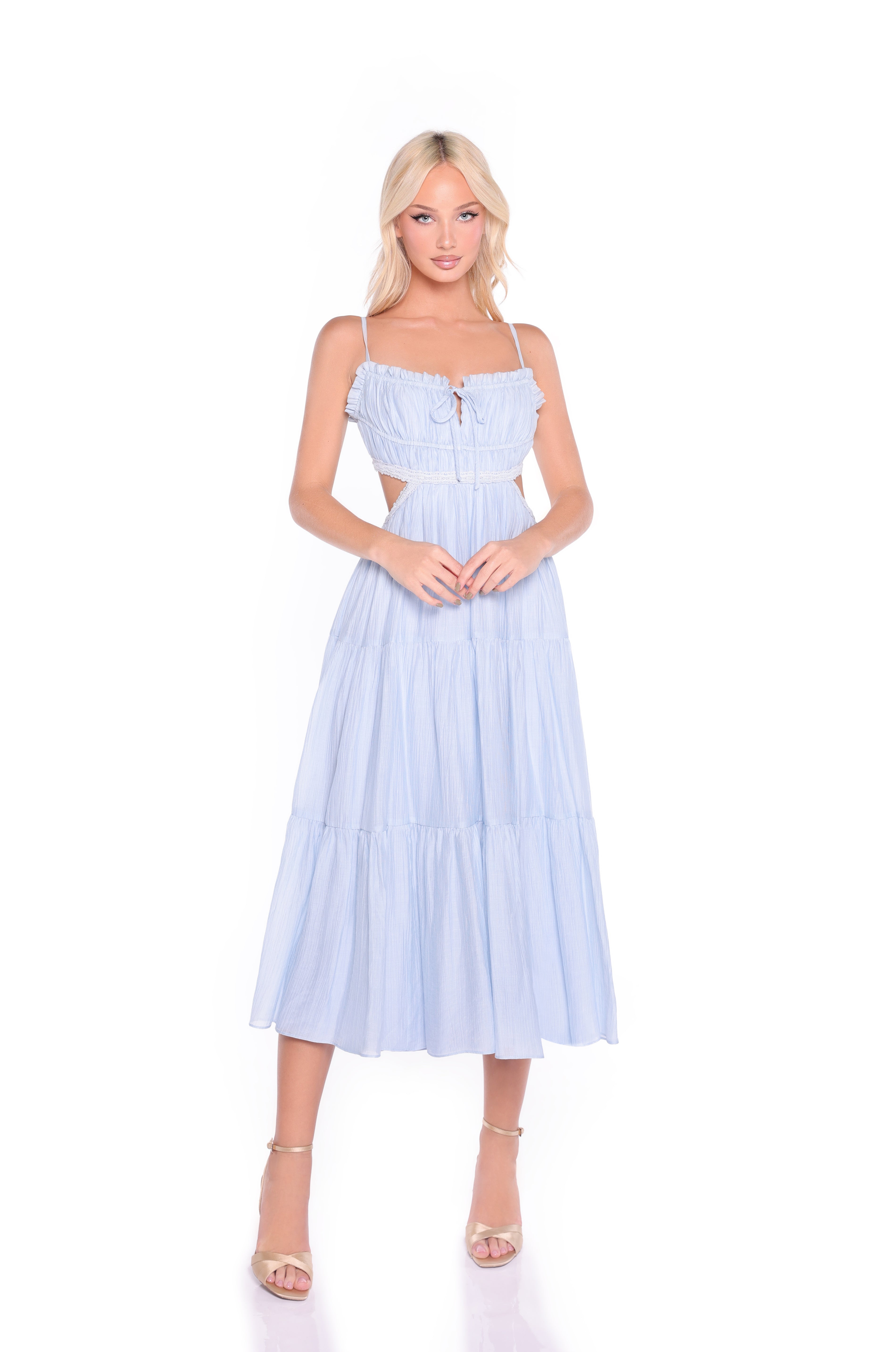 SEREN Light Blue Midi Dress