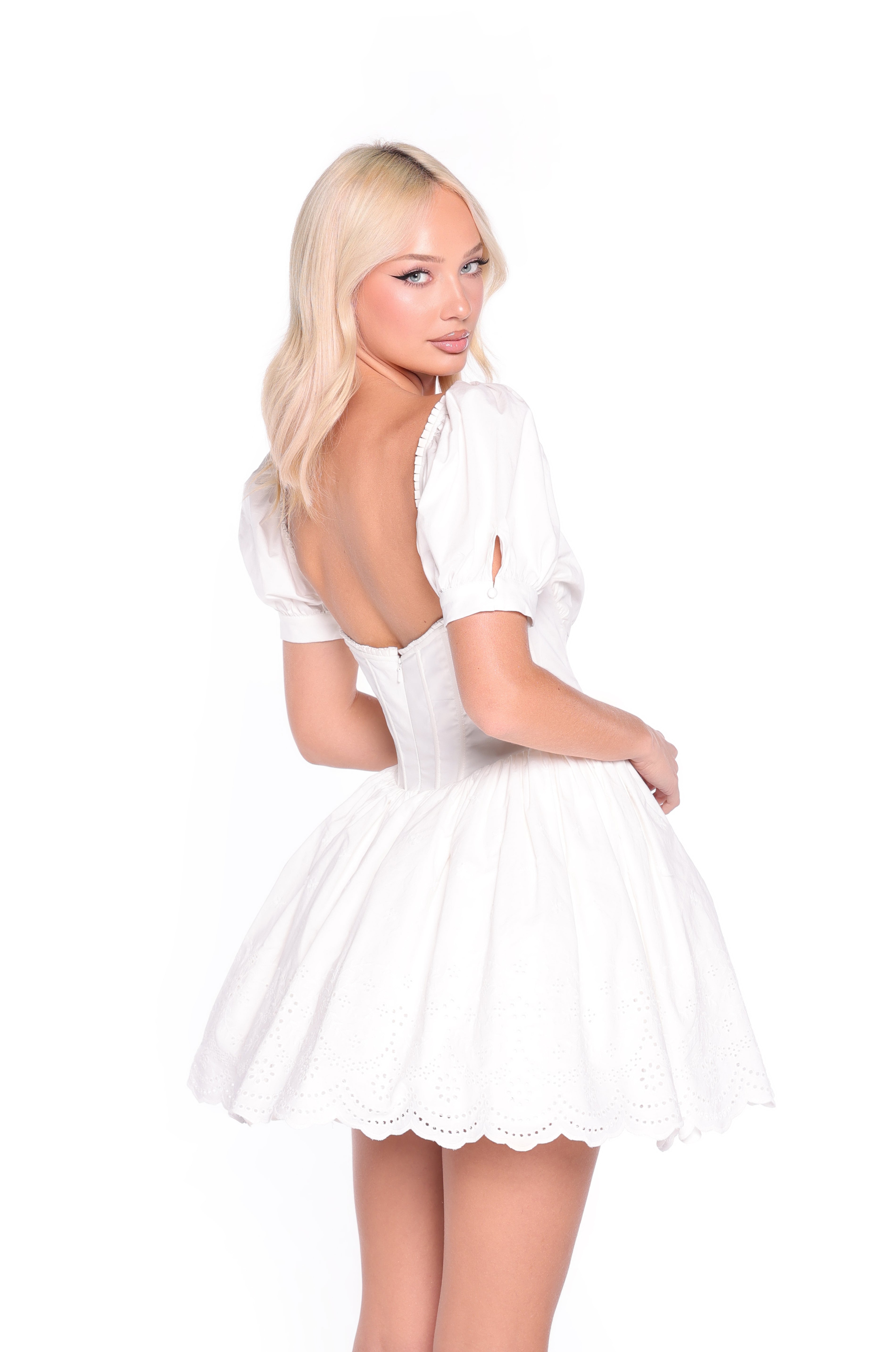 CELINE White Mini Dress