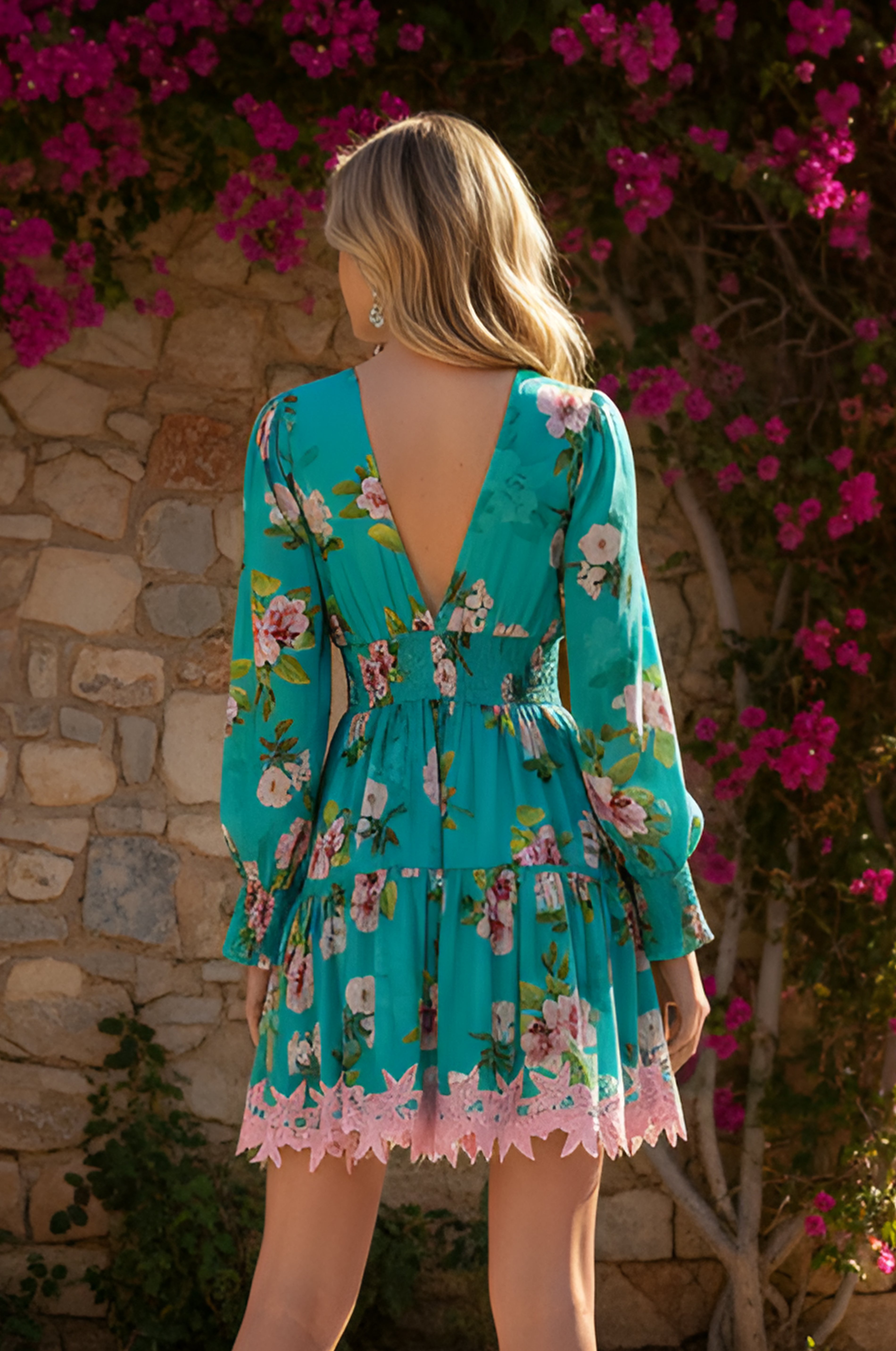 CHLOE Turquoise Mini Dress