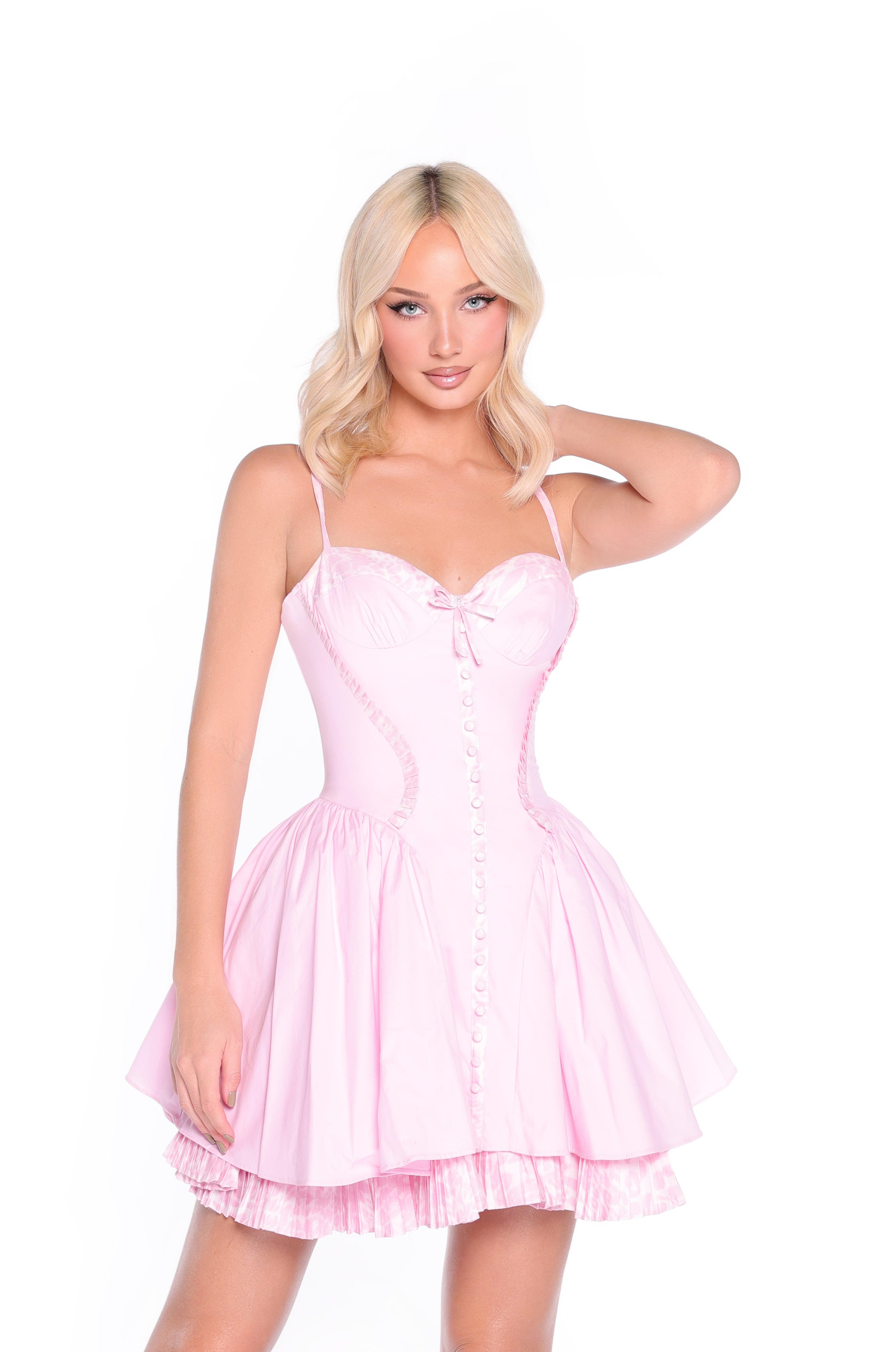 GEORGIE Petal Pink Print Mini Dress