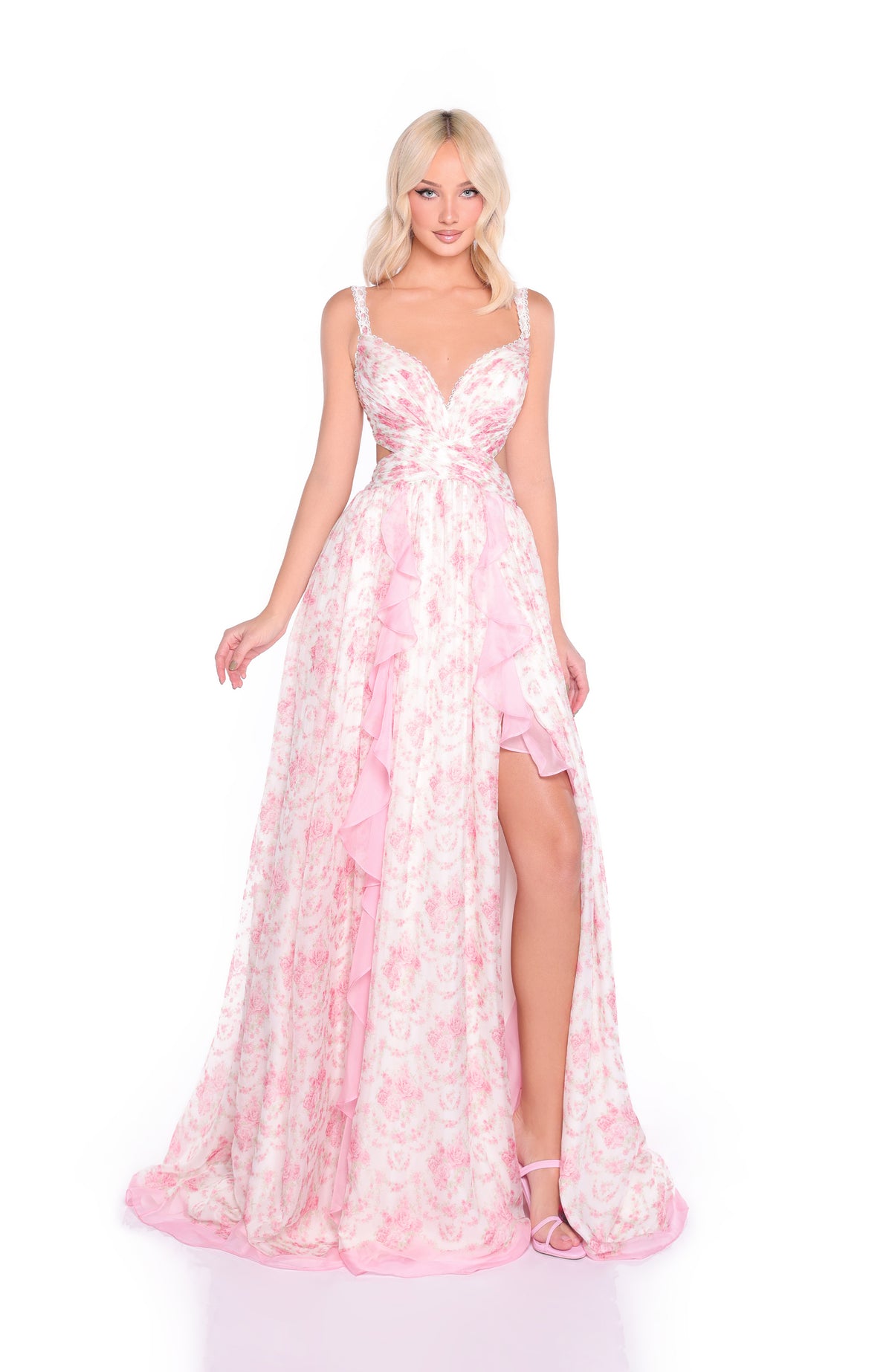 JULIETTE Blush Floral Print Maxi Dress