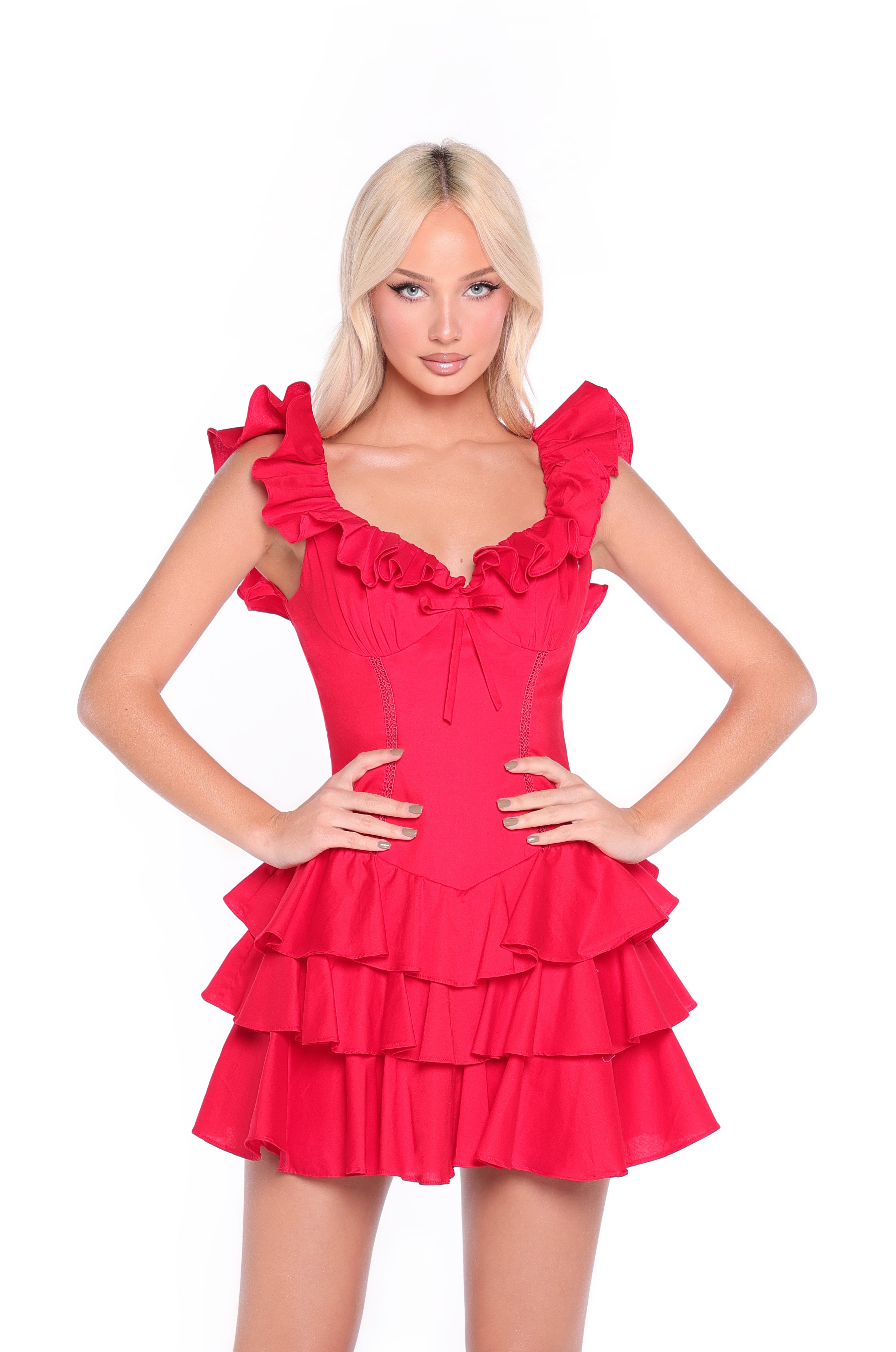 MARILYN Scarlet Red Mini Dress