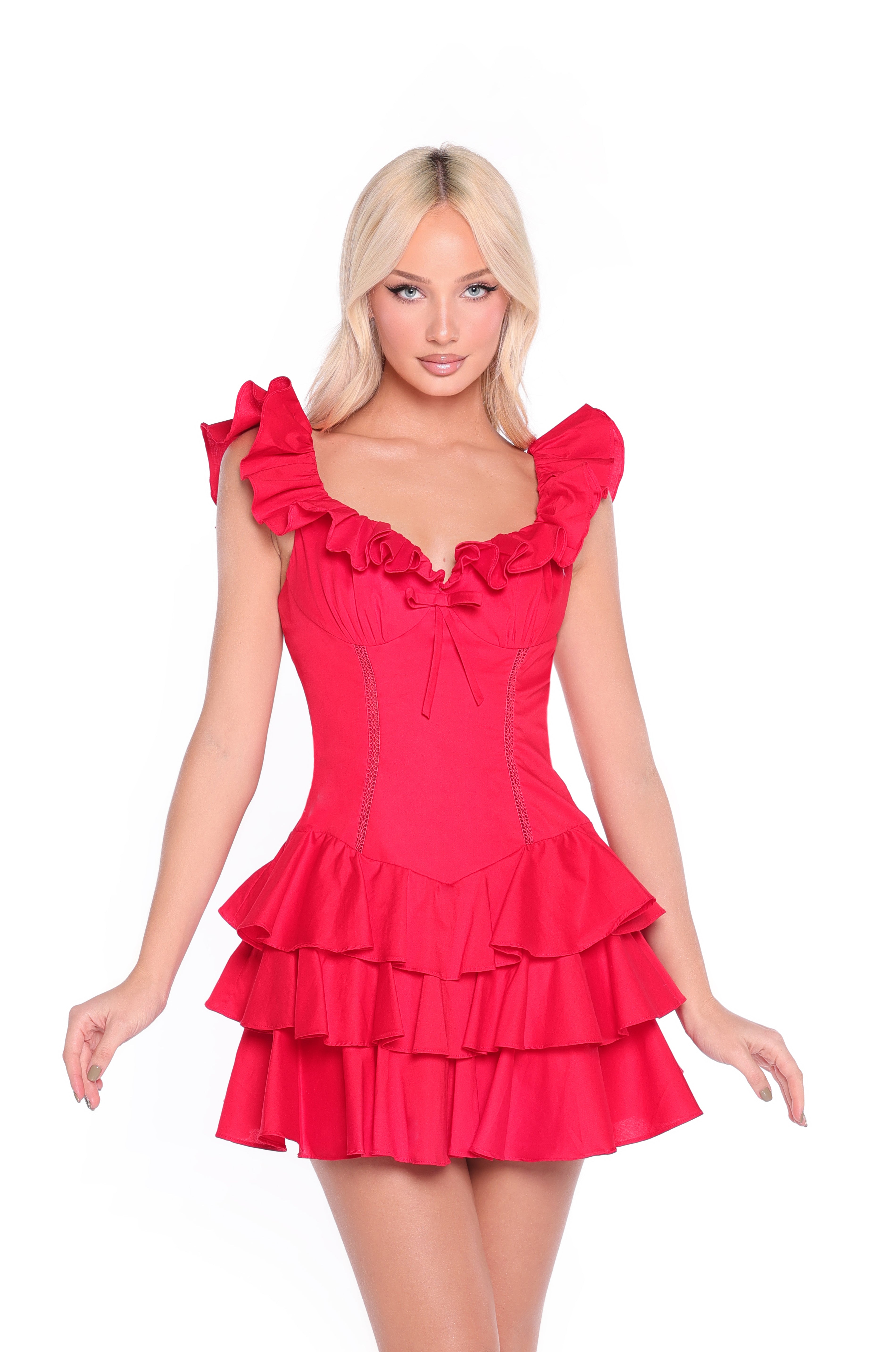 MARILYN Scarlet Red Mini Dress