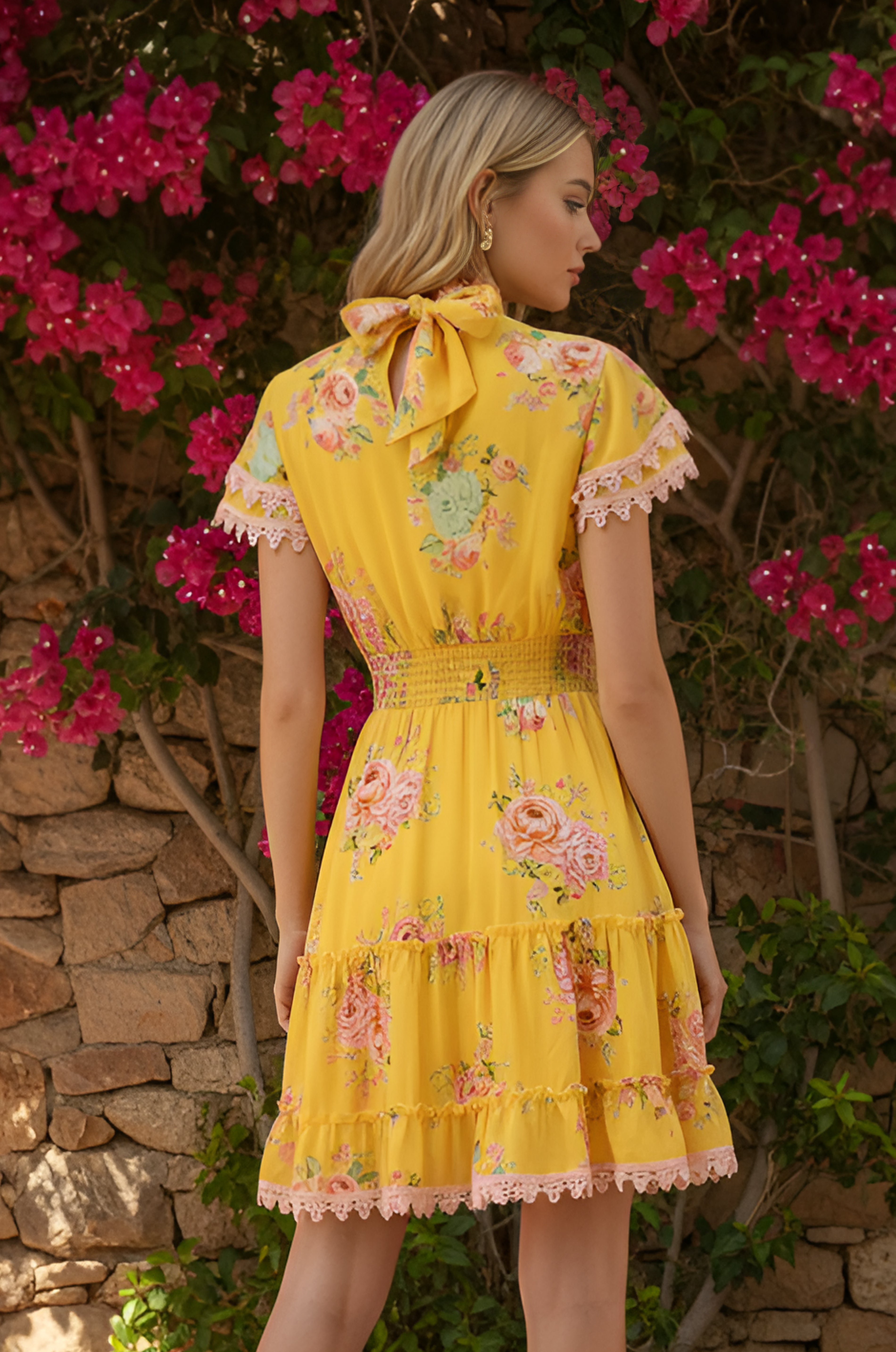 MAYA Sunshine Yellow Mini Dress